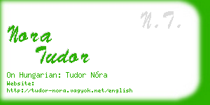 nora tudor business card